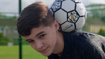 A 14-year-old Welsh teen taught himself football freestyle on YouTube; he now holds five Guinness World Records and has finished third in the world