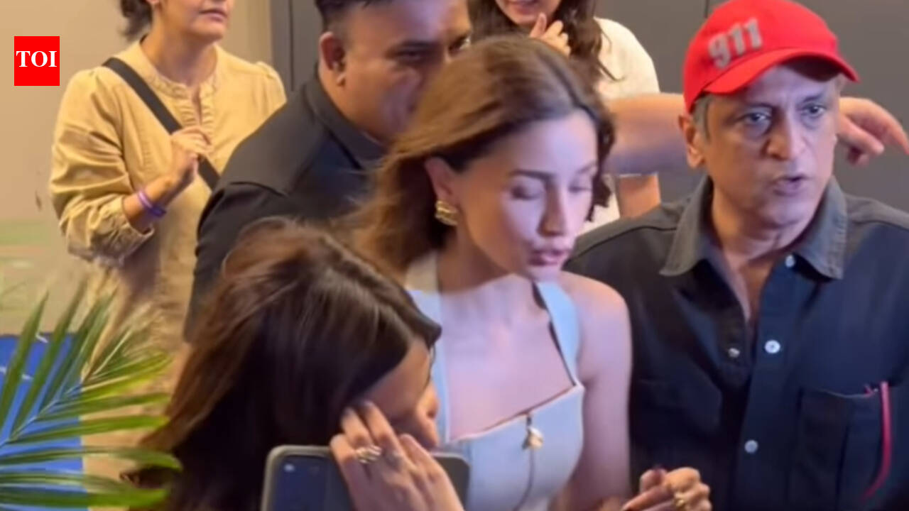 Alia Bhatt’s bodyguard pushes away fan trying to click selfie with her; netizens react as video goes viral | Hindi Movie News