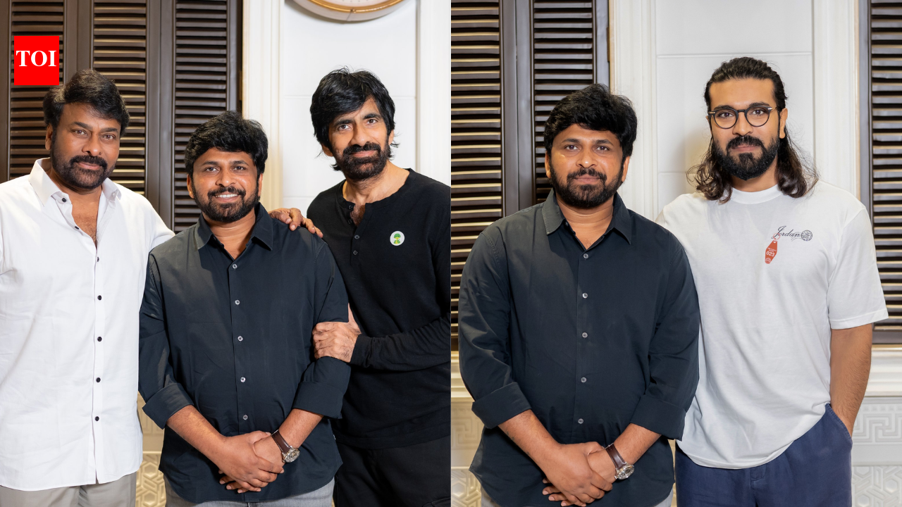 Irumudi: Chiranjeevi, Ram Charan meet Ravi Teja and ‘Irumudi’ team; congratulate them on the film’s success | Telugu Movie News