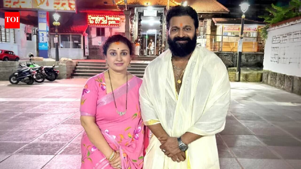 Rishab Shetty: ‘Kantara’ star Rishab Shetty visits Padmanabhaswamy Temple with wife Pragathi on Ganesh Chaturthi, couple meets Kerala minister P C Vishnunath after darshan | Kannada Movie News