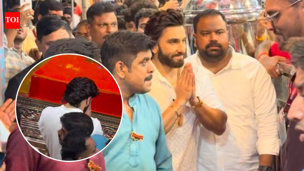 Ranveer Singh seeks Lord Ganesha's blessings at Lalbaugcha Raja as he gears up to become a father again - watch videos |