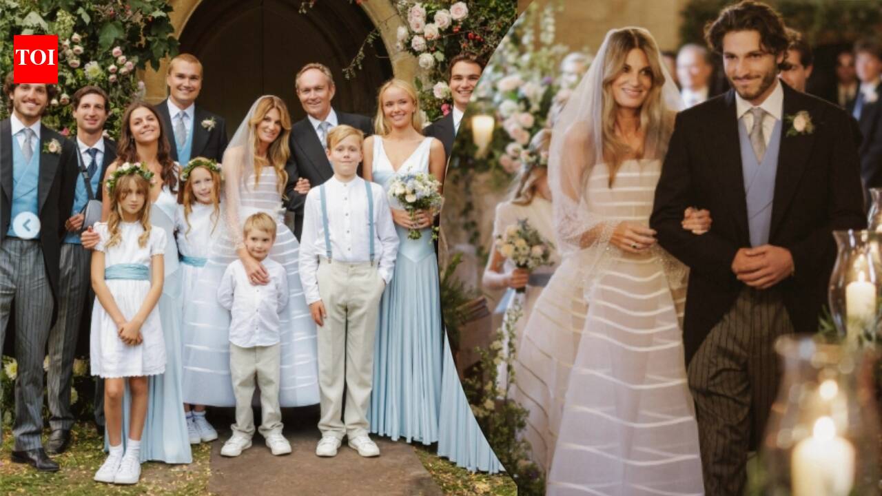 Jemima Goldsmith shares STUNNING wedding photos with Cameron O’Reilly; sons walk her down the aisle - PICS |