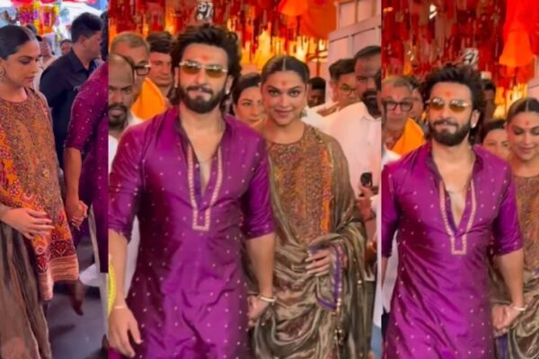 Deepika Padukone, Ranveer Singh twin in purple as they visit Siddhivinayak temple ahead of second baby’s arrival, couple did the same before Dua was born |