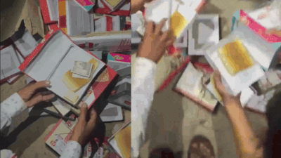 Rs 500 notes in kalakand boxes at 1am? Viral video triggers vote-for-cash row in Alwar | Jaipur News