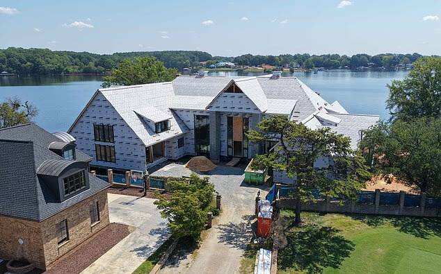 Michael Jordan bought $2.8 million Lake Norman property in 2013, demolished old six-bedroom, eight-bathroom mansion in 2025; new estate now takes shape in aerial pictures