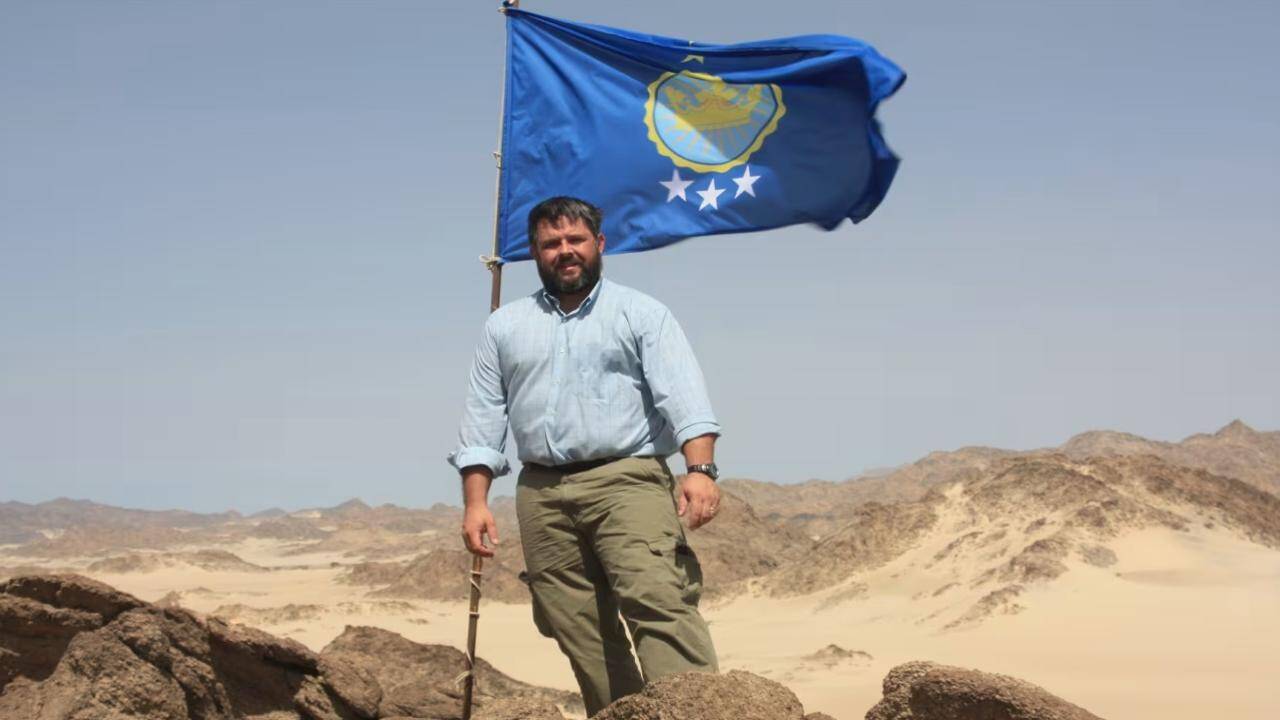 An American dad discovered a piece of land that no country claims, planted his own flag and declared his seven-year-old daughter an official princess