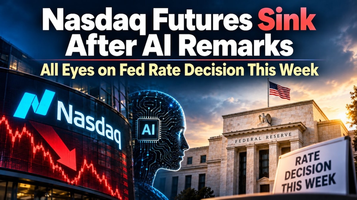 Nasdaq futures slide nearly 400 points after recent AI developments; Oil prices rise