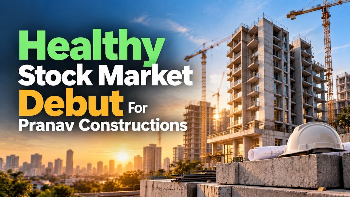 Pranav Constructions shares debut on the bourses at a 33% premium but cool sharply from highs