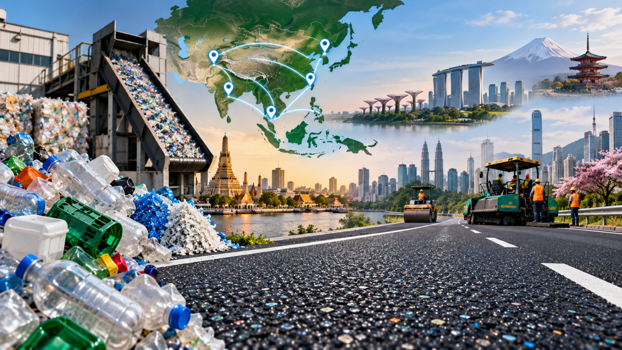 In 2021, China built its first plastic road using 6,000 milk bottles; the result turned hard-to-recycle plastic waste into useful paving material | World News