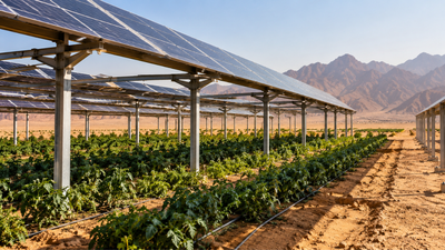 Egypt is growing crops beneath solar panels in the desert; the unusual idea could save water, help crops and produce clean energy |