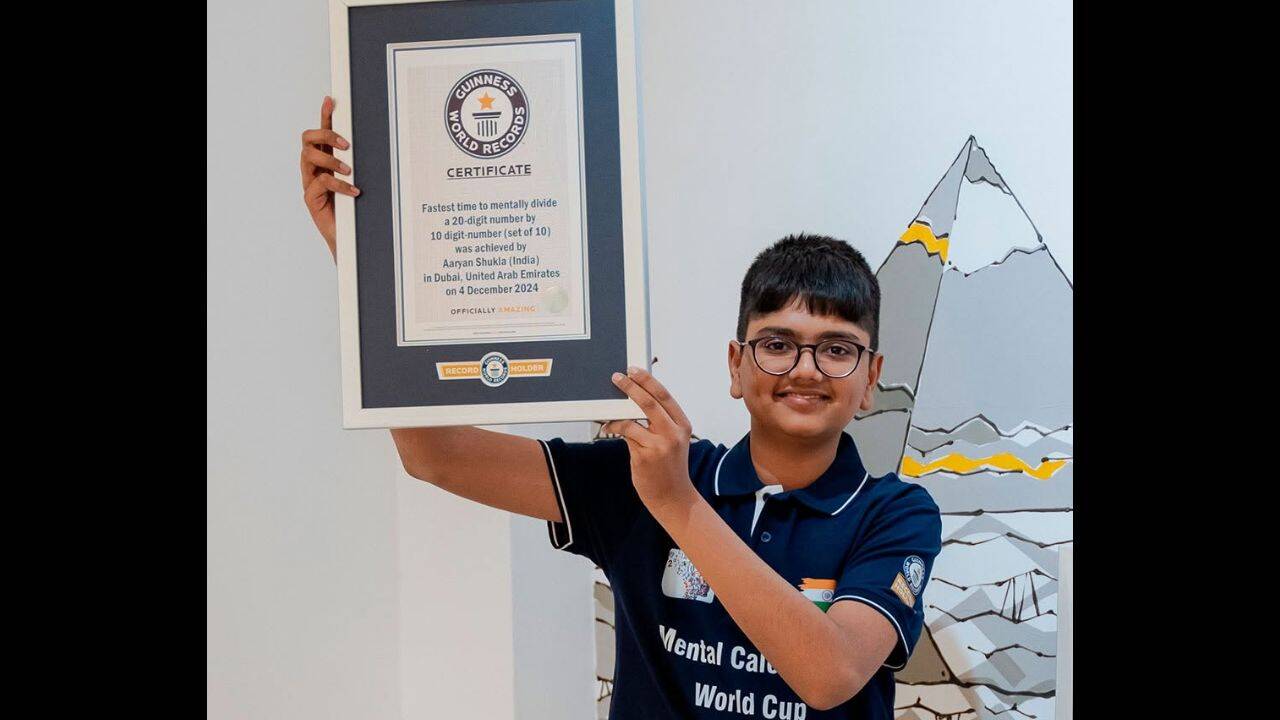 Meet Aaryan Shukla, the 16-year-old from Nashik who became the world's number one human calculator with 9 Guinness World Records; His father says, " We are not a family of mental calculators..."