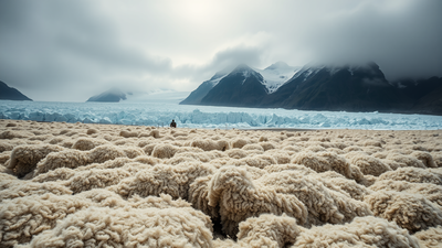 Swiss scientists covered part of an Alpine glacier with sheep's wool, but the natural material slowed melting almost as well as synthetic covers |
