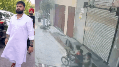 3 masked men open fire at Punjabi singer Gulab Sidhu’s residence; CCTV video emerges | Chandigarh News