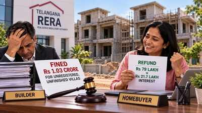 Woman paid Rs 79 lakh for a Rs 2.14 crore villa, but construction remained unfinished; Telangana RERA orders full refund with 10.7% interest and fines builder Rs 1.03 crore
