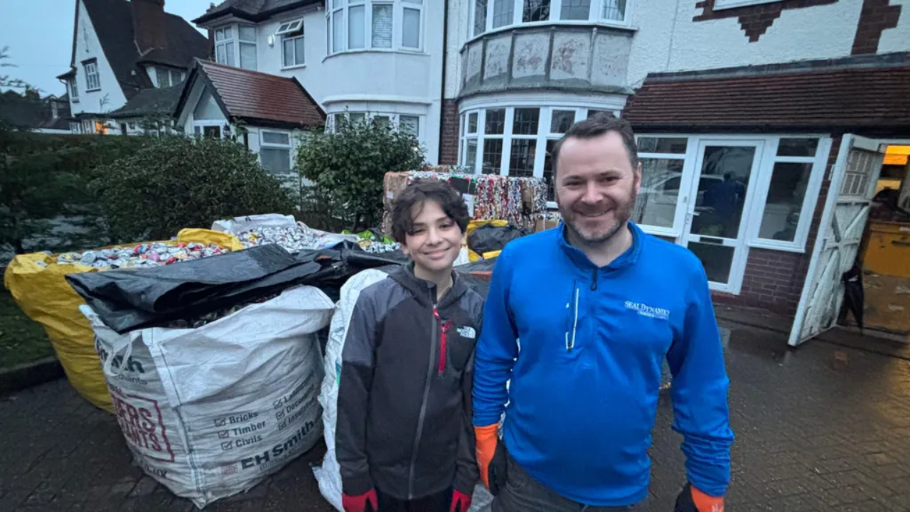 meet ryan: the 13-year-old who turns thousands of empty cans collected from homes and businesses into money for charities across the west midlands﻿ | World News