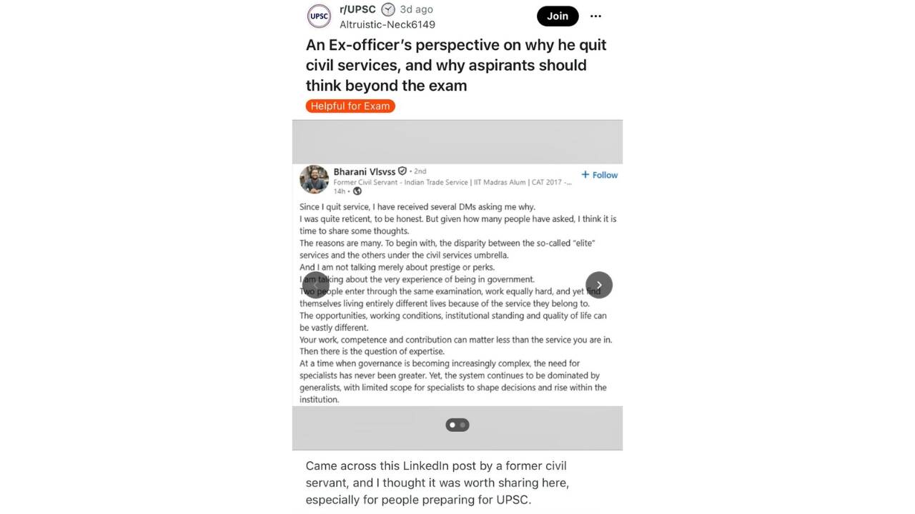 IIT Madras alumnus clears UPSC, joins civil services, then walks away: ‘Things take a toll’ |