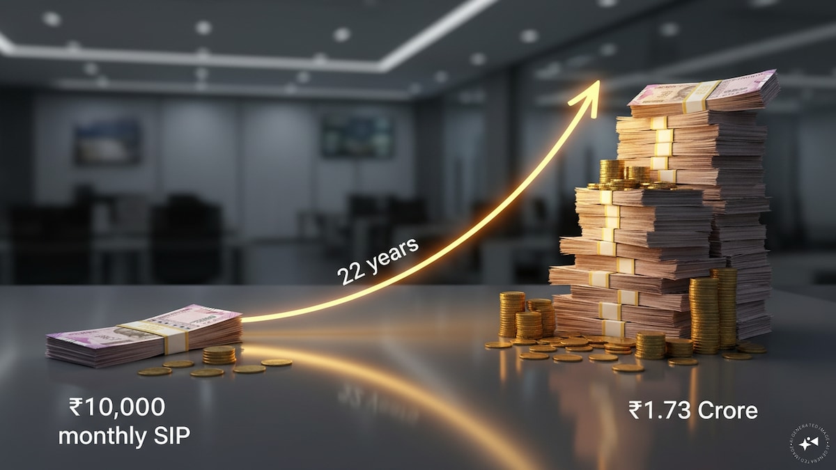 ₹10,000 monthly SIP has turned to ₹1.73 crore in 22 years