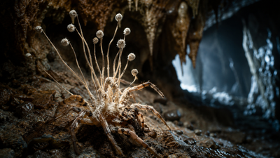 In 2025, scientists discovered a new “zombie” fungus in British caves; it appears to manipulate spiders before killing them |