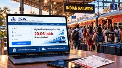 IRCTC records highest-ever 20.06 lakh ticket bookings in a day; system capacity doubled as festive rush drives demand, 19.51 lakh more booked next day