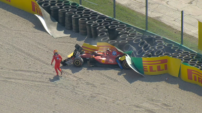 WATCH: Charles Leclerc's Ferrari wrecked in brutal Monza crash, Scuderia home race turns chaotic | Racing News