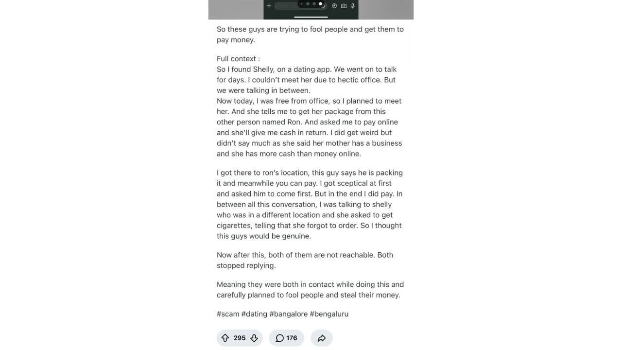 Dating app scam in Bengaluru? Man shares shocking experience with a match