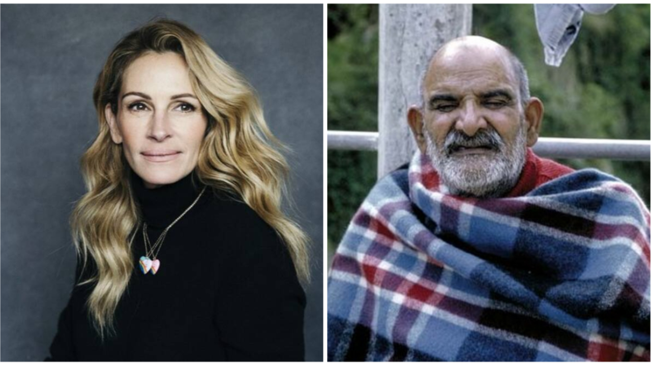 Julia Roberts became fascinated with Hinduism after seeing a photograph of an Indian saint: "I was so drawn to the picture..." |