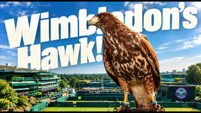 Every Wimbledon morning for the past 18 years, a trained hawk named Rufus has been released to fly over the grounds. His only job: scare away pigeons before play begins | International Sports News