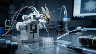 Scientists used a dead mosquito's tiny proboscis as a 3D-printer nozzle; its natural shape solved a microscopic engineering problem﻿ |