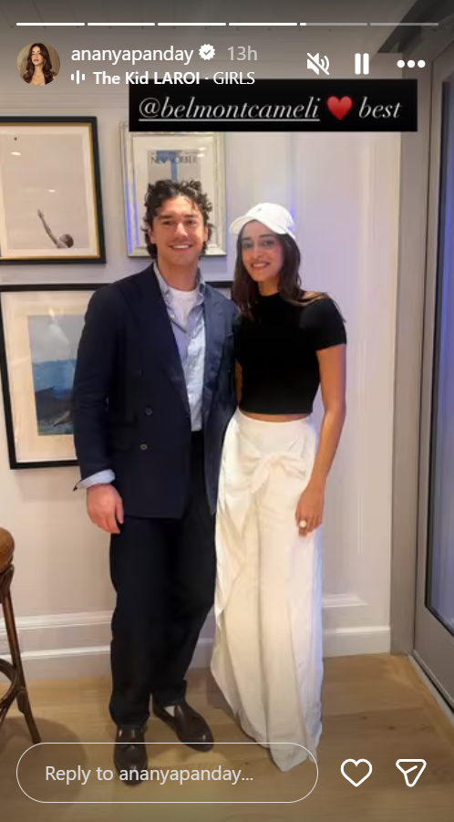 Ananya Panday poses with ‘Off Campus’ star Belmont Cameli at US Open, fans can't keep calm | Hindi Movie News