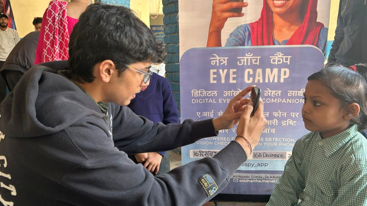 Eye Health Innovation: After watching his grandmother battle an eye disease, this 17-year-old Gurugram student built an AI app for eye screening; today, he has screened over 1,650 people across Haryana villages