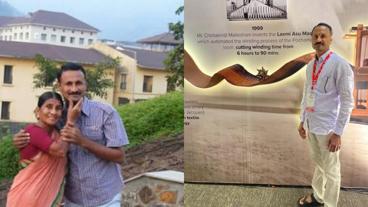 In 1992, a saree weaver’s aging mother told him, ‘I can’t weave anymore’; 7 years later, the man with no engineering degree invented an award-winning machine that replaced the 9,000 hand movements needed to prepare a Pochampally saree