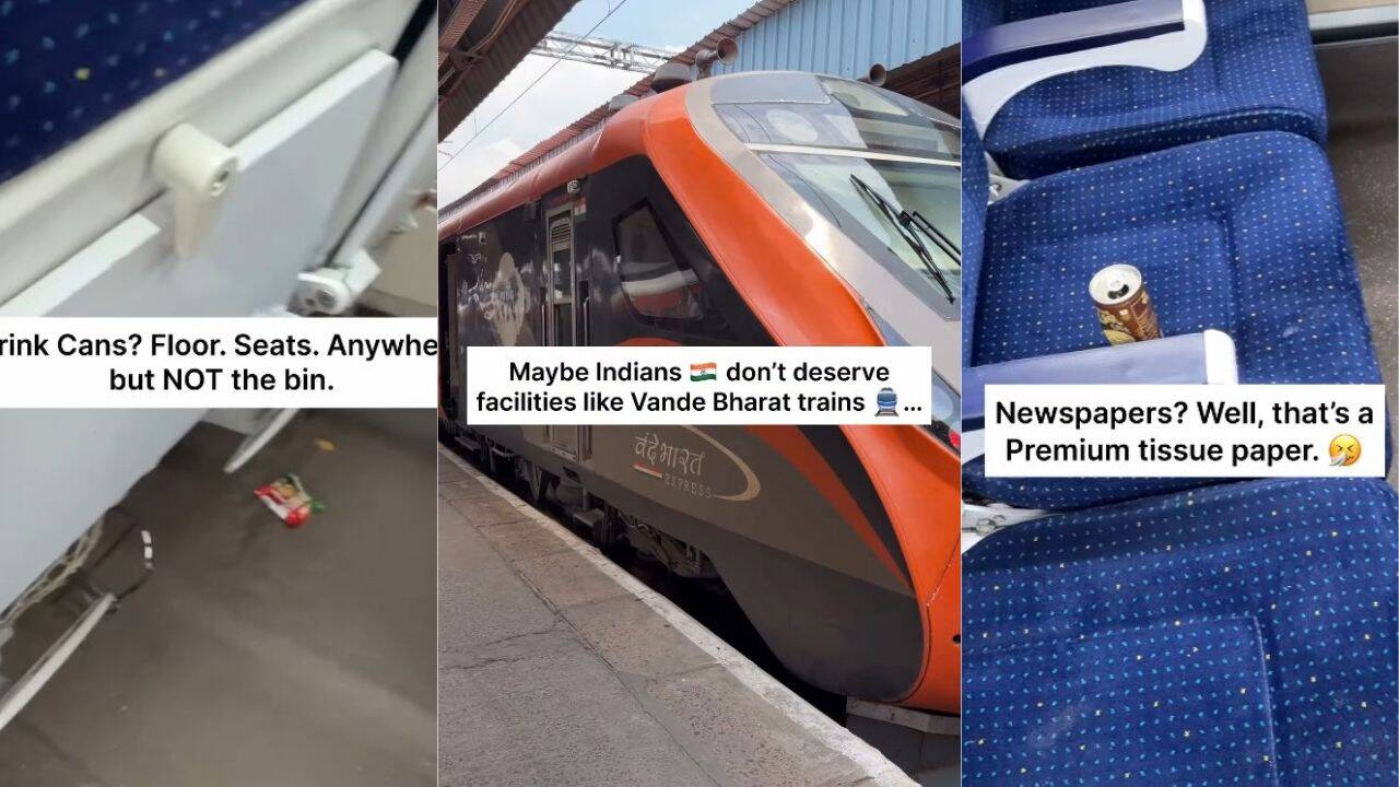 “Maybe Indians don't deserve facilities like Vande Bharat Trains”: Passengers leave bottles, food packets behind despite onboard cleaning
